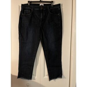 Loft outlet skinny cropped Denim jeans size 14 mid rise blue nwt